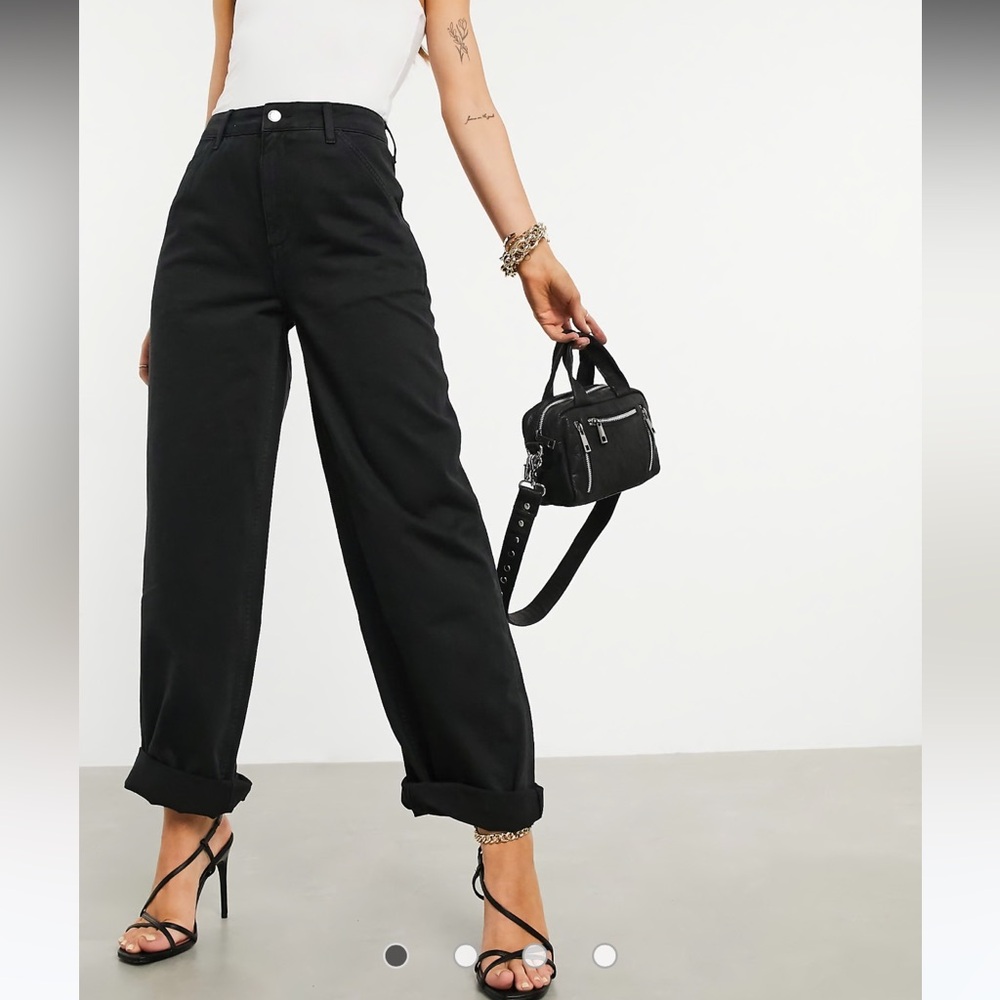 Slouchy chino trouser in black- never worn in packaging ! UK 12, US 8